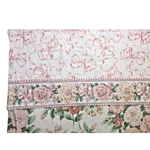 J. C. Penney Other - Vintage 80 90s Cottagecore Grandmillennial Floral Drapes Pink Bow Ribbons Chintz